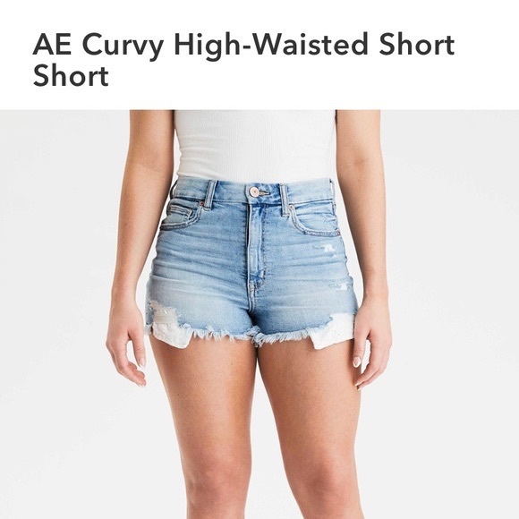 AE Denim Curvy High Waist short size 6 lace pockets - Picture 1 of 12